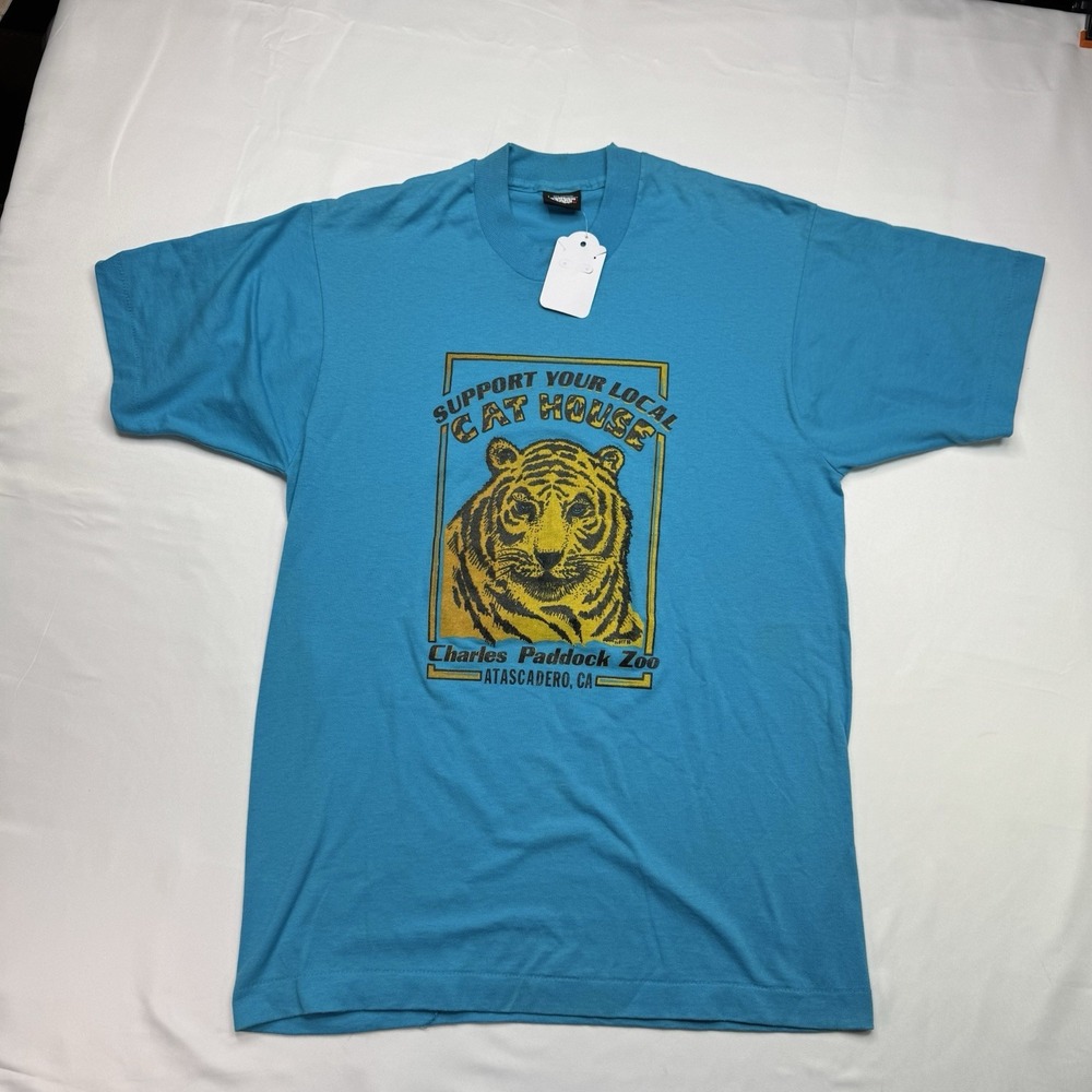 Vintage 1980's Print TShirt Screen‎ Stars Best Single Stitch Charles Paddock Zoo